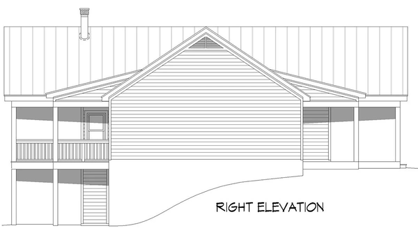 Right Elevation for House Plan #697351