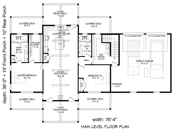 Main Floor Plan for House Plan #697351