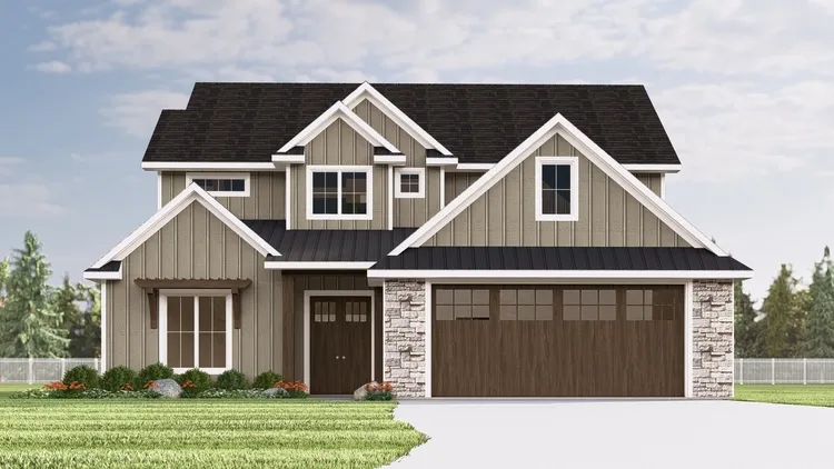 Full Rendering for House Plan #755303