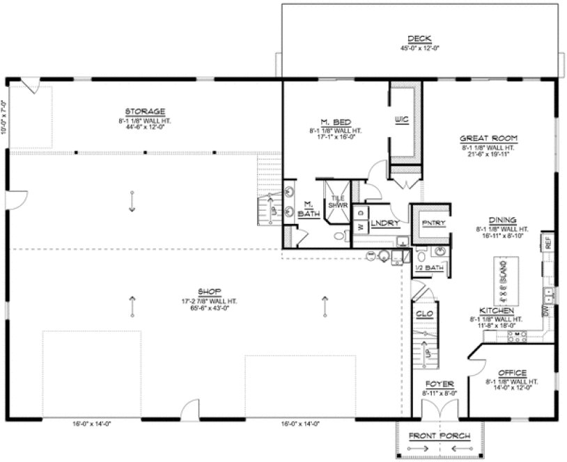 Main Floor Plan for House Plan #756183
