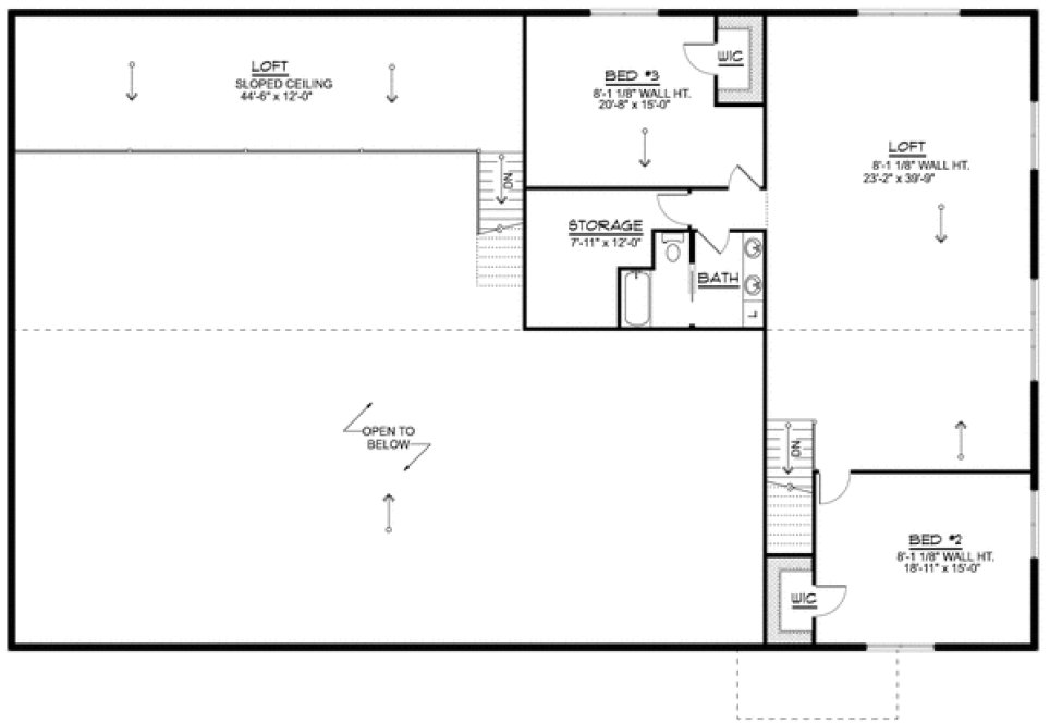 Second Floor Plan for House Plan #756183