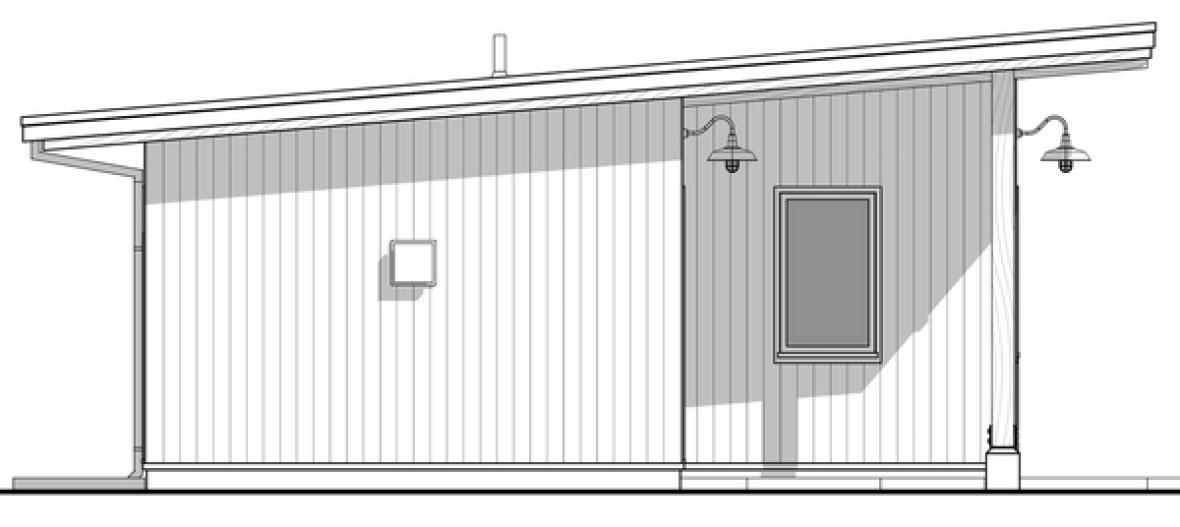 Left Elevation for House Plan #592321