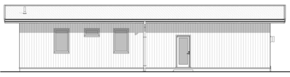 Rear Elevation for House Plan #592321