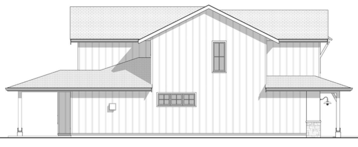 Left Elevation for House Plan #596632