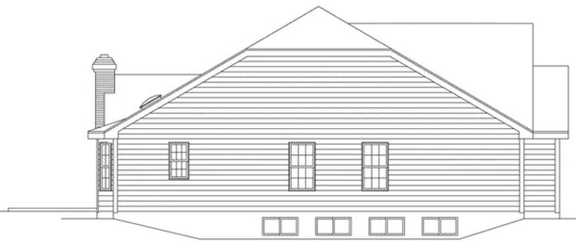 Left Elevation for House Plan #634782