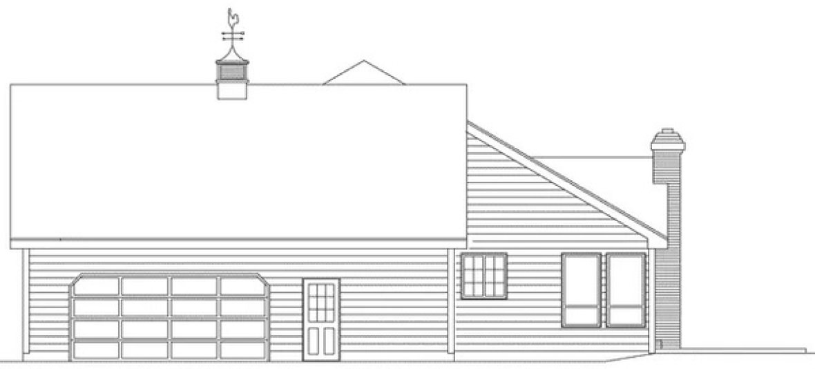 Right Elevation for House Plan #634782