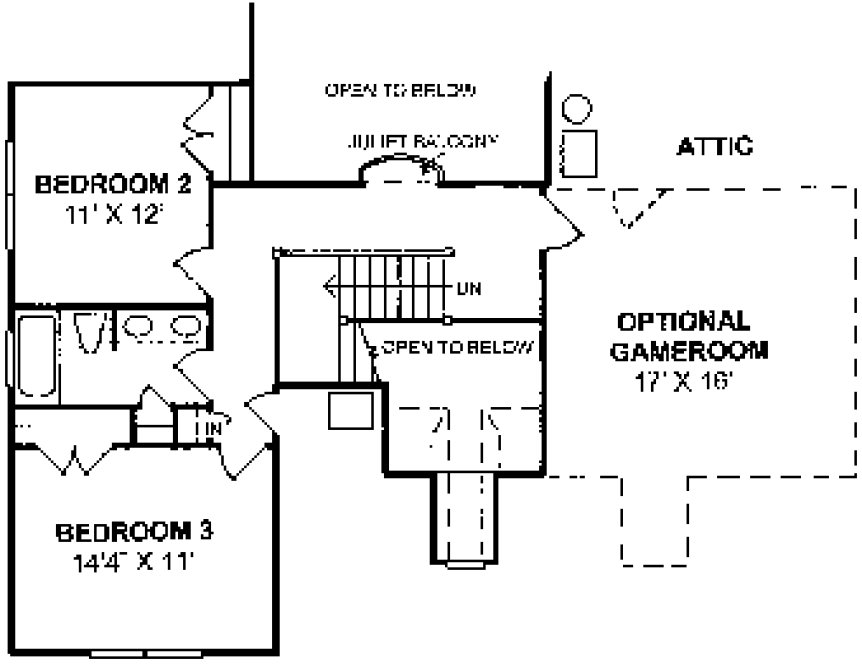 Second Floor Plan for House Plan #242414