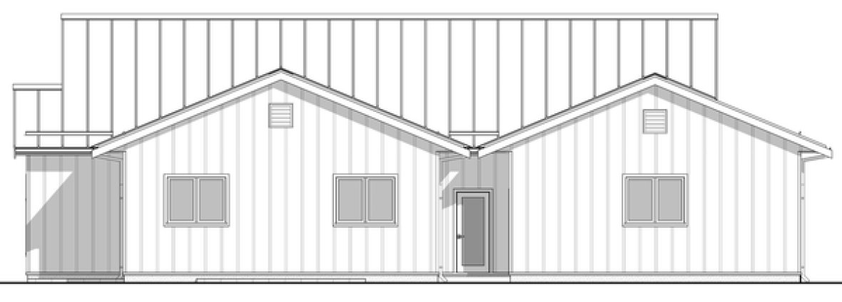 Left Elevation for House Plan #593491