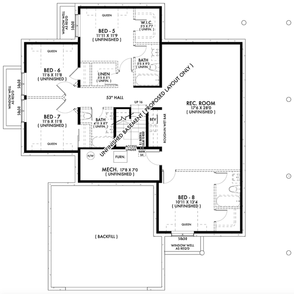 Basement Plan for House Plan #593491