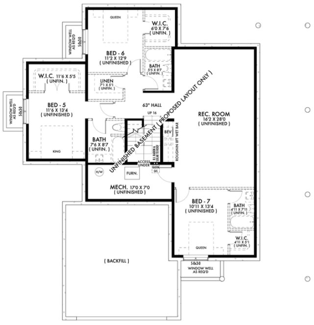 Basement Plan for House Plan #591081