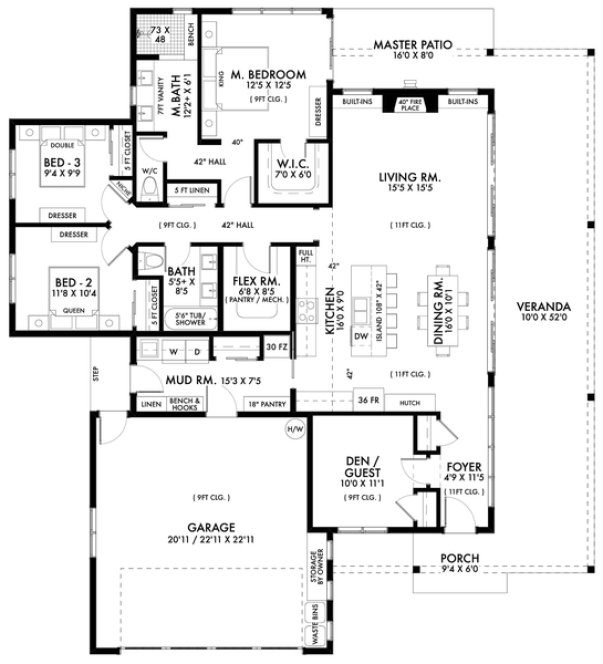 Main Floor Plan for House Plan #591081