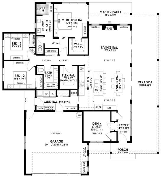 Main Floor Plan for House Plan #591081