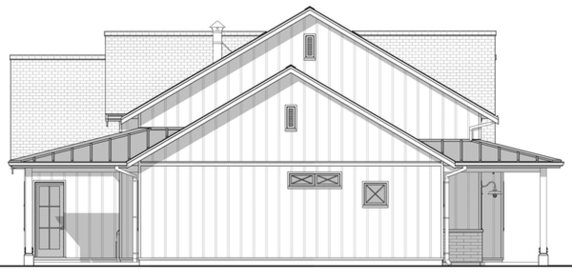 Left Elevation for House Plan #596152