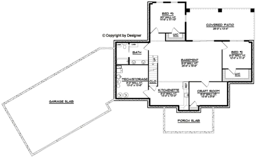 Basement Plan for House Plan #758371