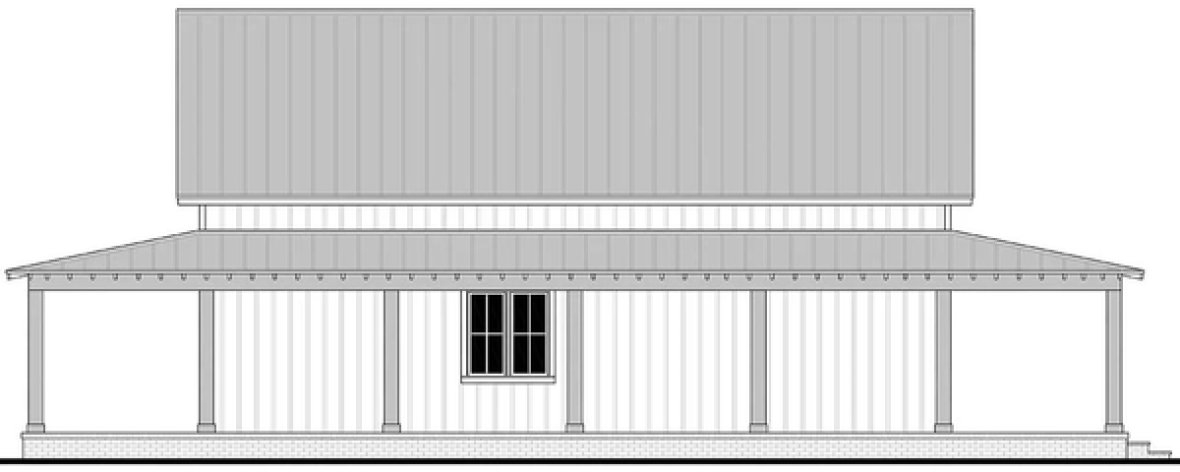 Left Elevation for House Plan #308041