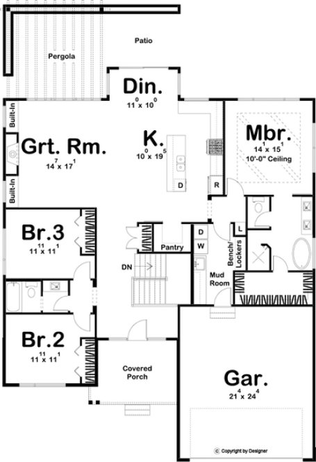 Main Floor Plan for House Plan #706891