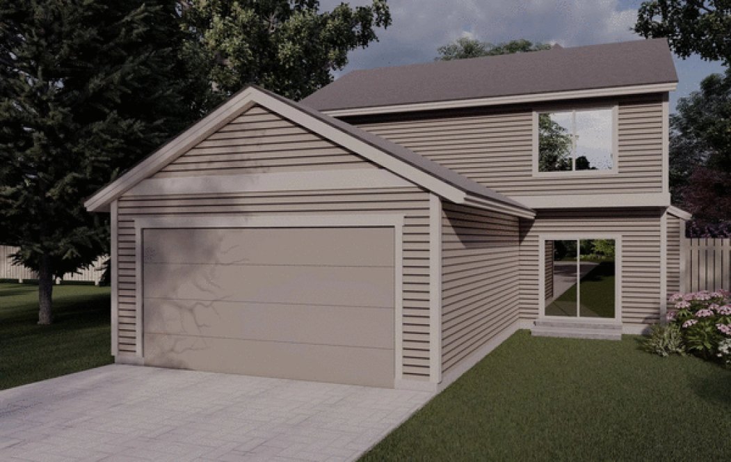 Rear Elevation for House Plan #859641