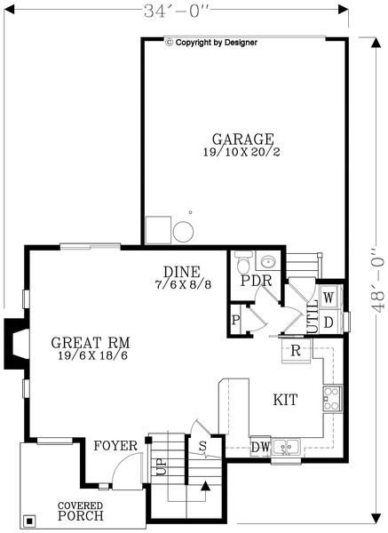 Main Floor Plan for House Plan #859641