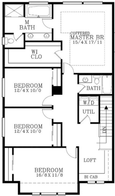 Second Floor Plan for House Plan #855422