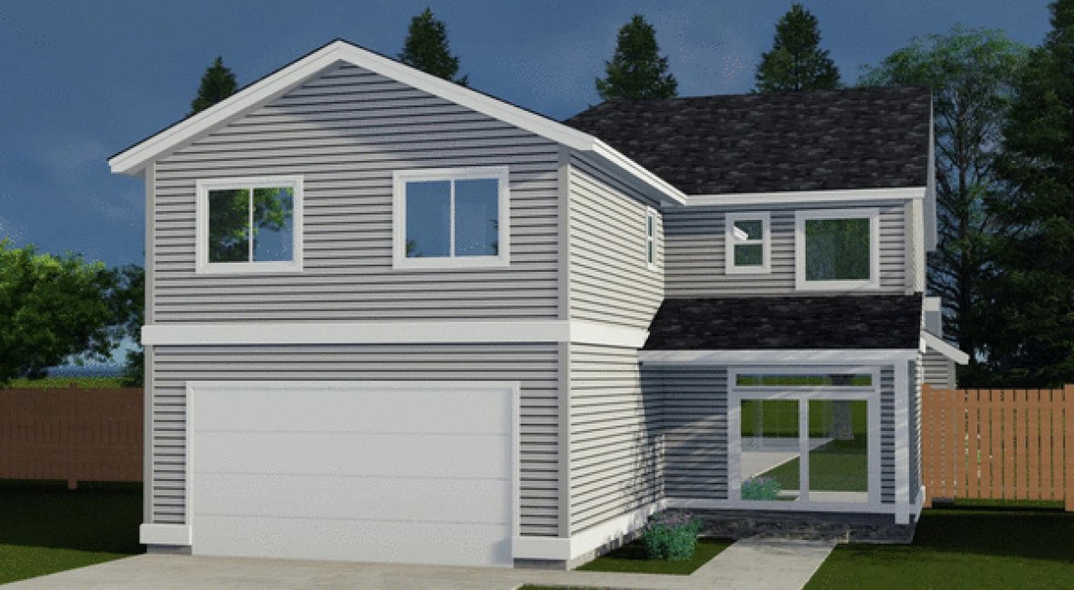 Rear Elevation for House Plan #859312