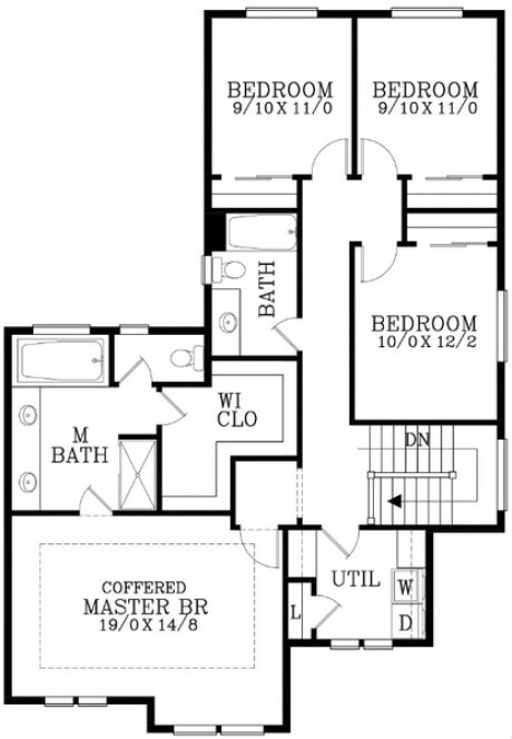 Second Floor Plan for House Plan #859312
