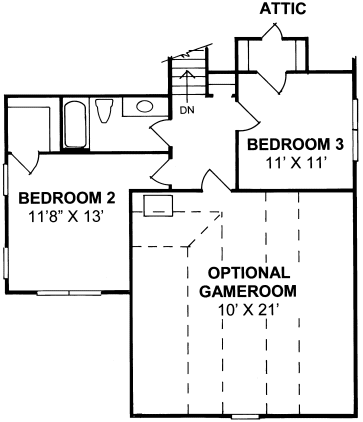 Second Floor Plan for House Plan #246414