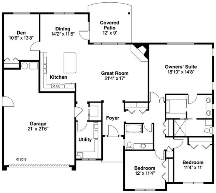 Main Floor Plan for House Plan #343902