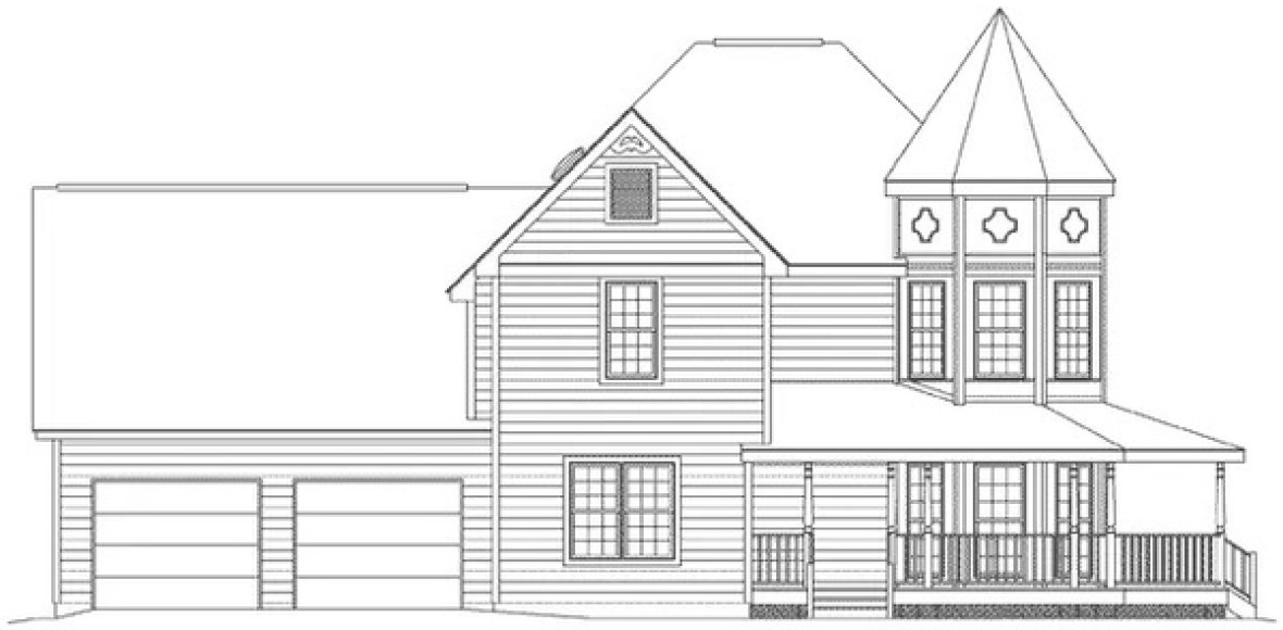 Left Elevation for House Plan #631502