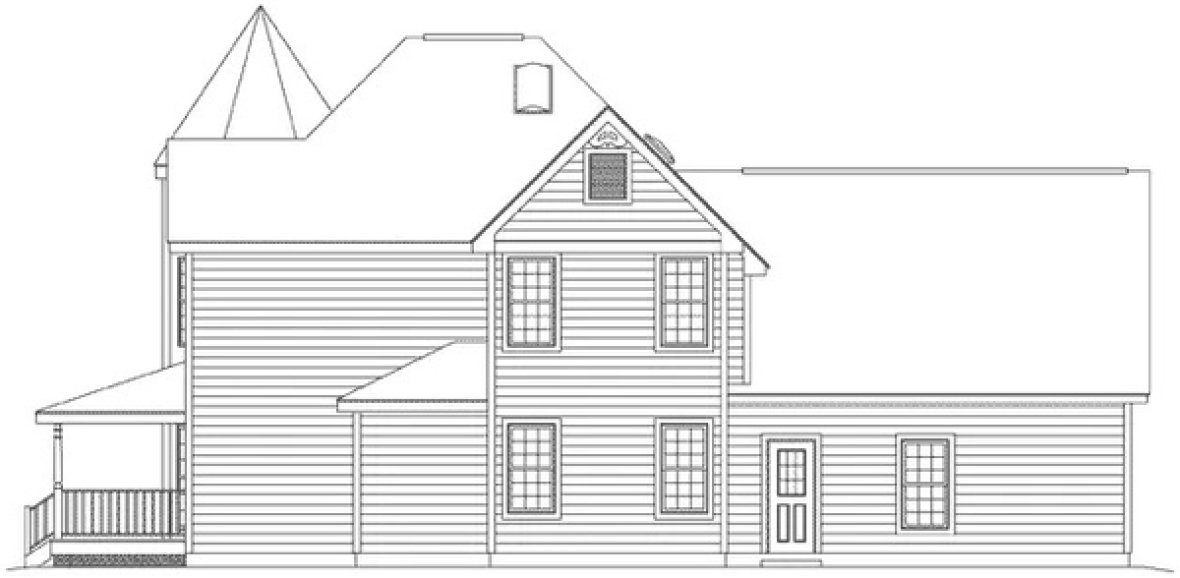 Right Elevation for House Plan #631502