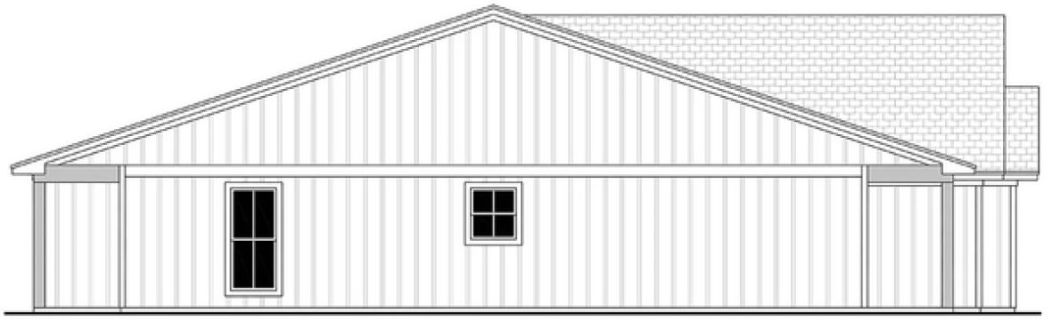 Left Elevation for House Plan #306912