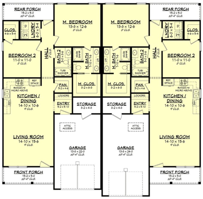 Main Floor Plan for House Plan #306912