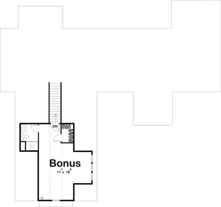 Attic Plan for House Plan #708722