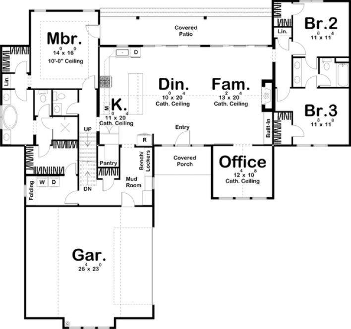 Main Floor Plan for House Plan #708722