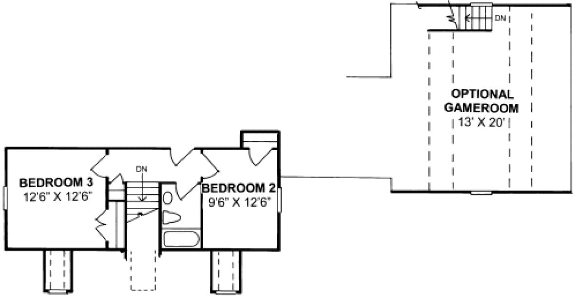 Second Floor Plan for House Plan #248414