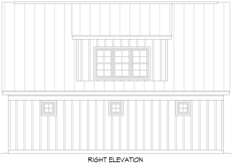 Right Elevation for House Plan #693672