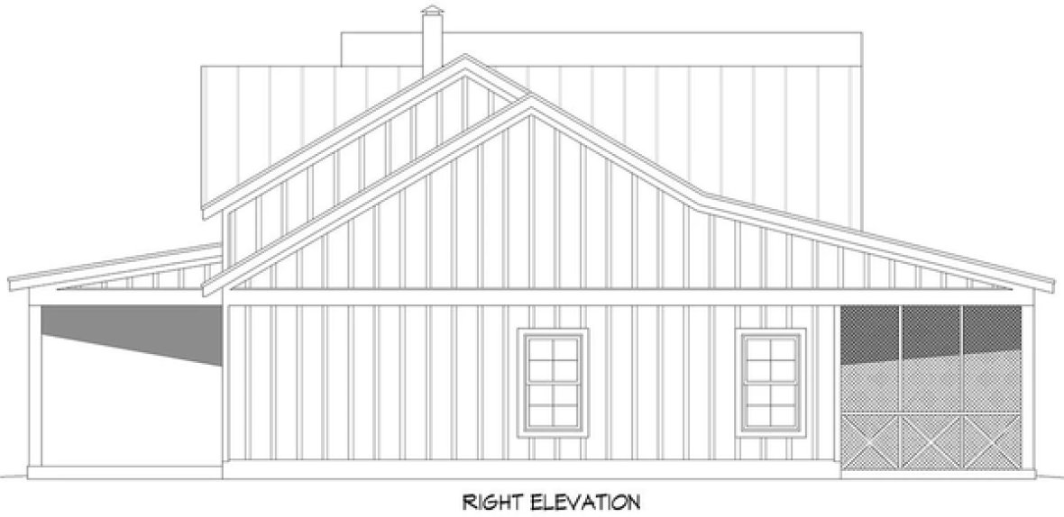 Right Elevation for House Plan #698122