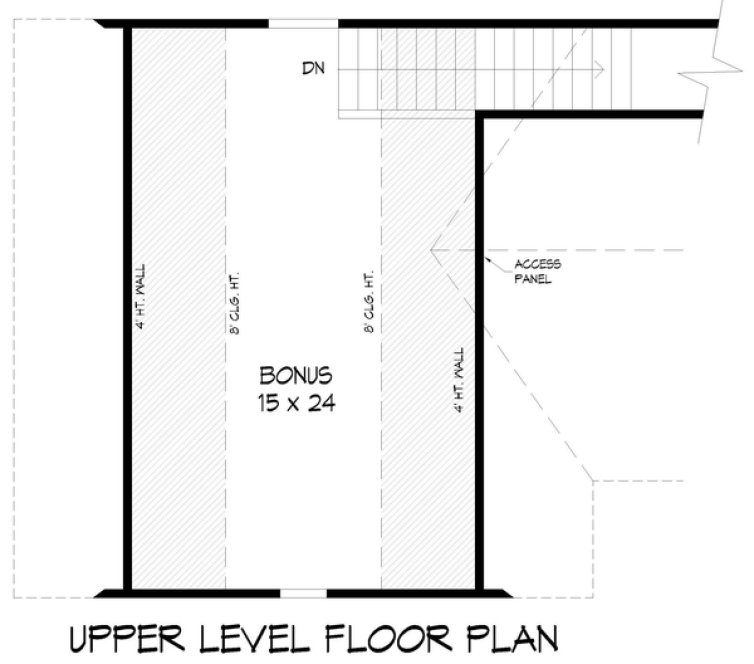Attic Plan for House Plan #698122