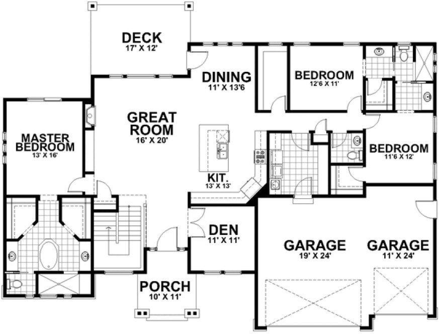 Main Floor Plan for House Plan #804032