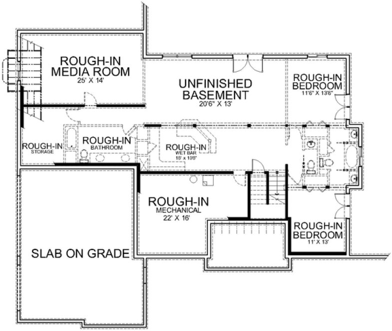 Basement Plan for House Plan #809932