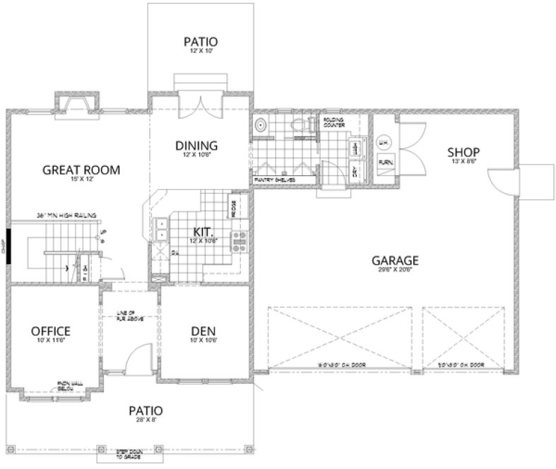 Main Floor Plan for House Plan #803682