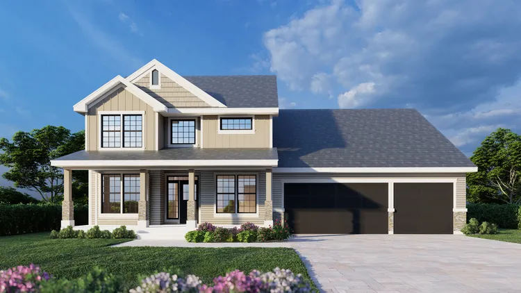 Full Rendering for House Plan #803682