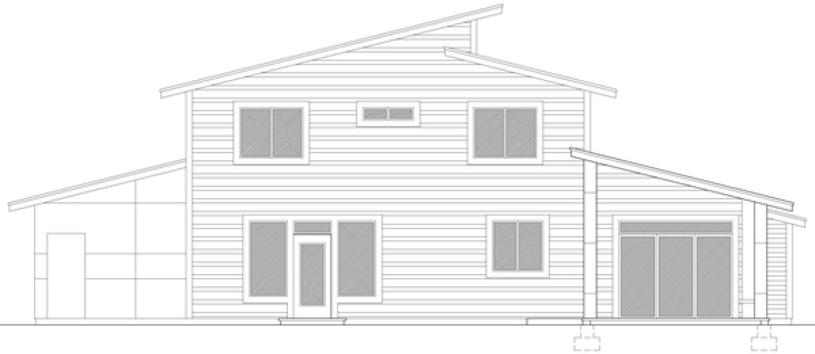 Rear Elevation for House Plan #807872