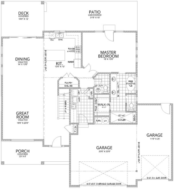 Main Floor Plan for House Plan #807872