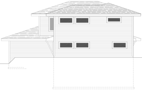Rear Elevation for House Plan #805592