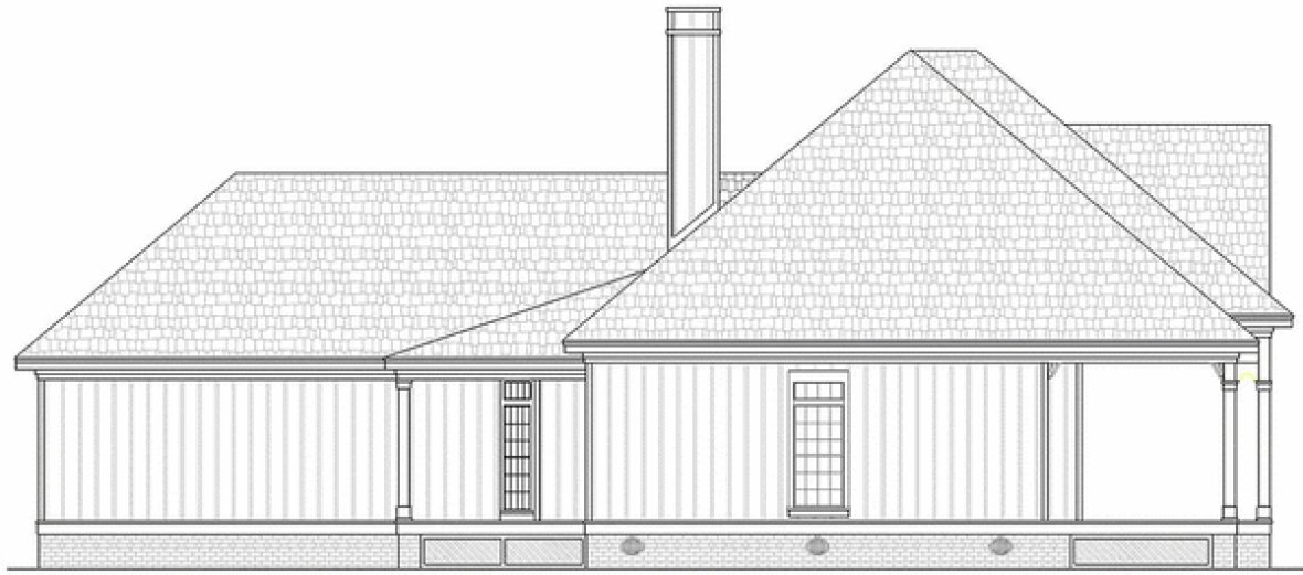 Left Elevation for House Plan #482981