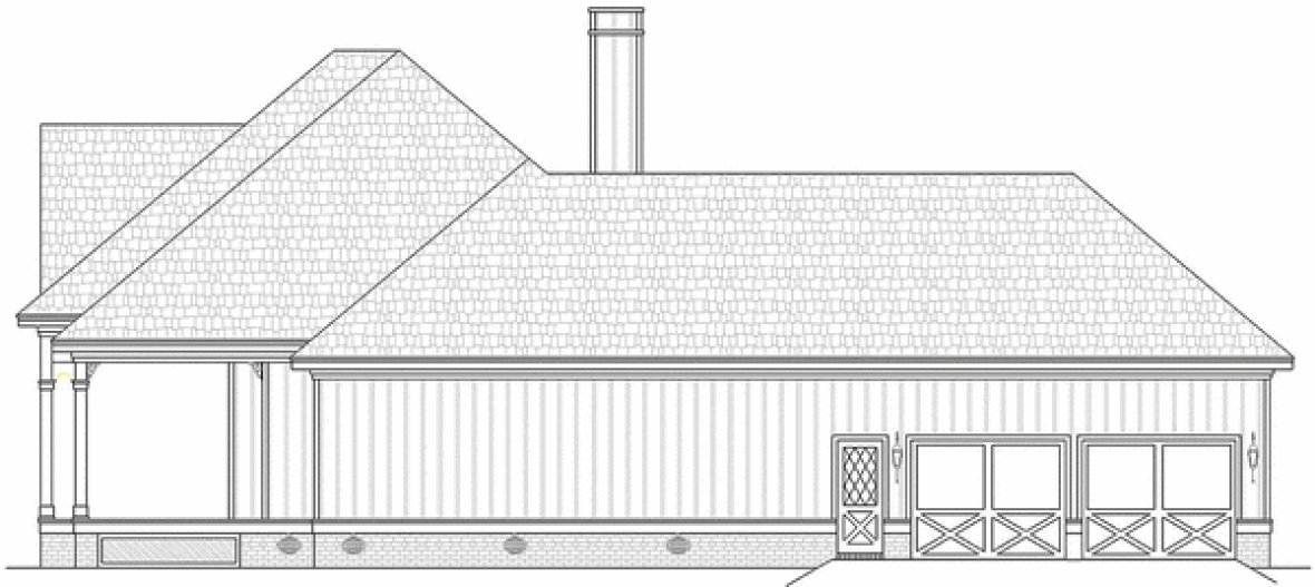 Right Elevation for House Plan #482981