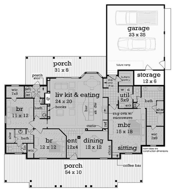 Main Floor Plan for House Plan #482981