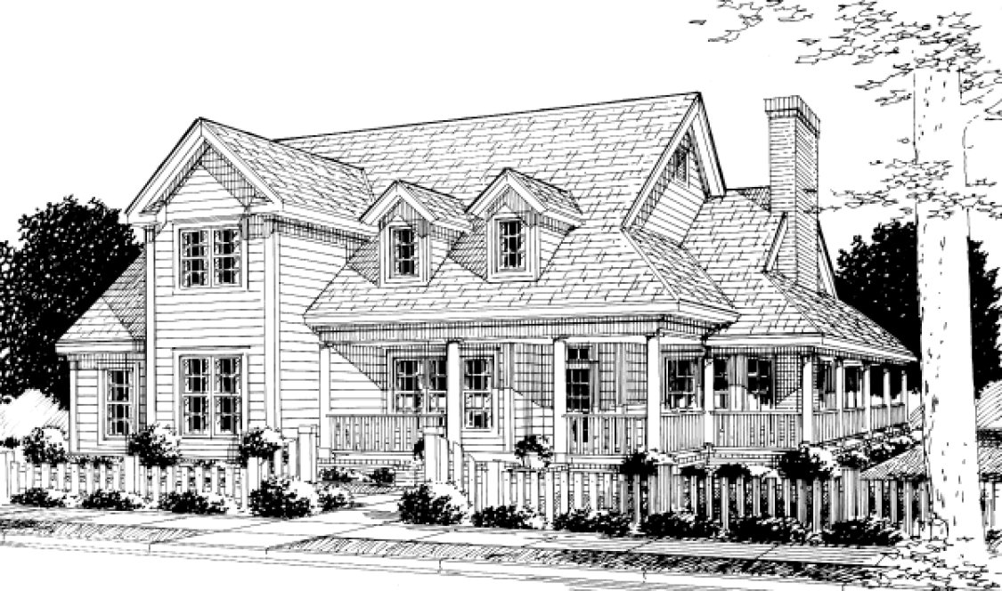 Full Rendering for House Plan #245142