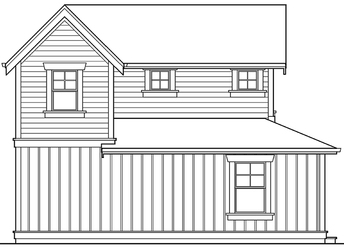 Left Elevation for House Plan #331001