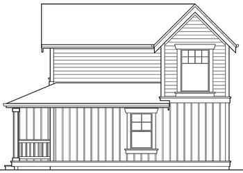 Right Elevation for House Plan #331001